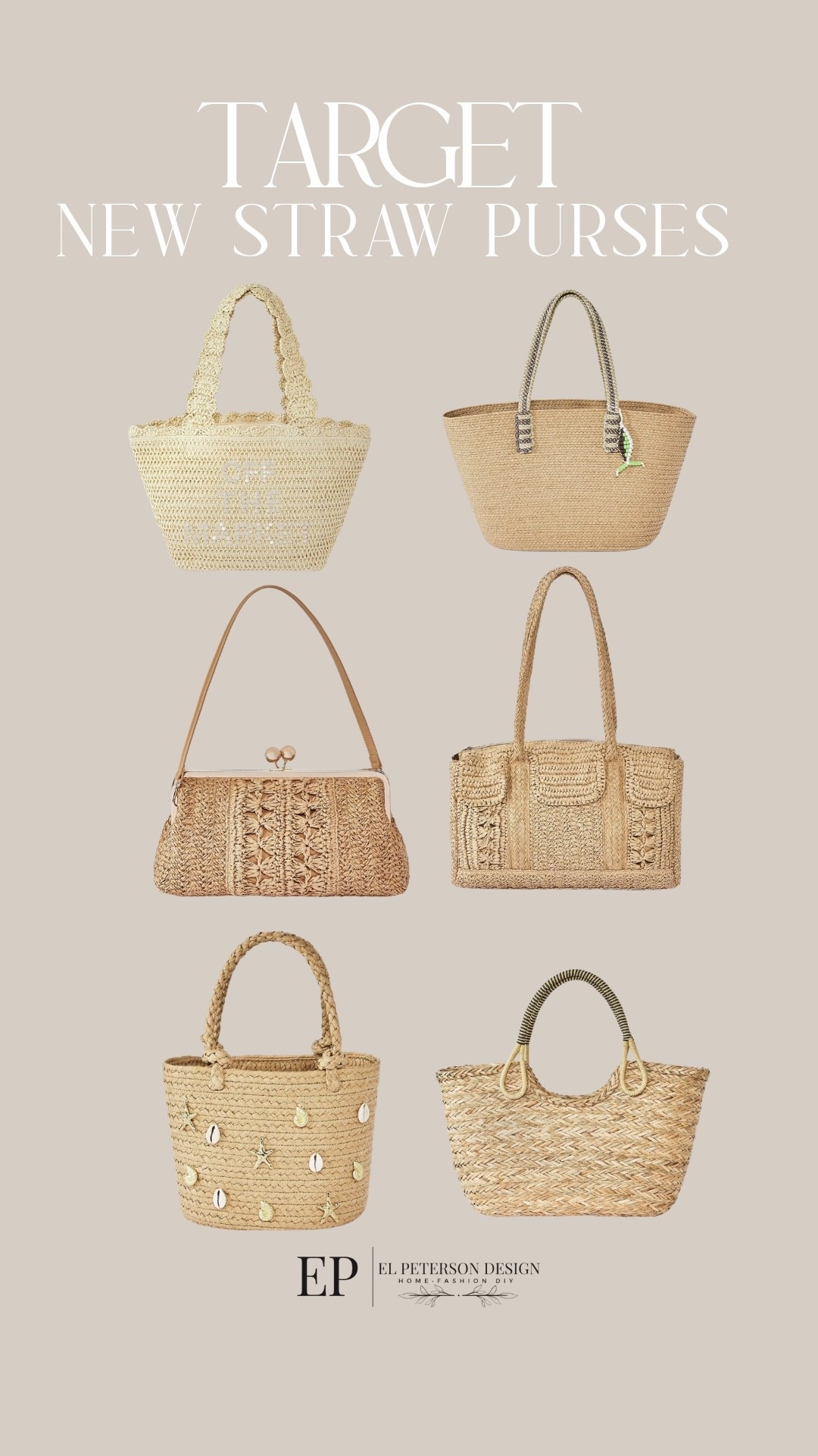 Target 
New Straw purses