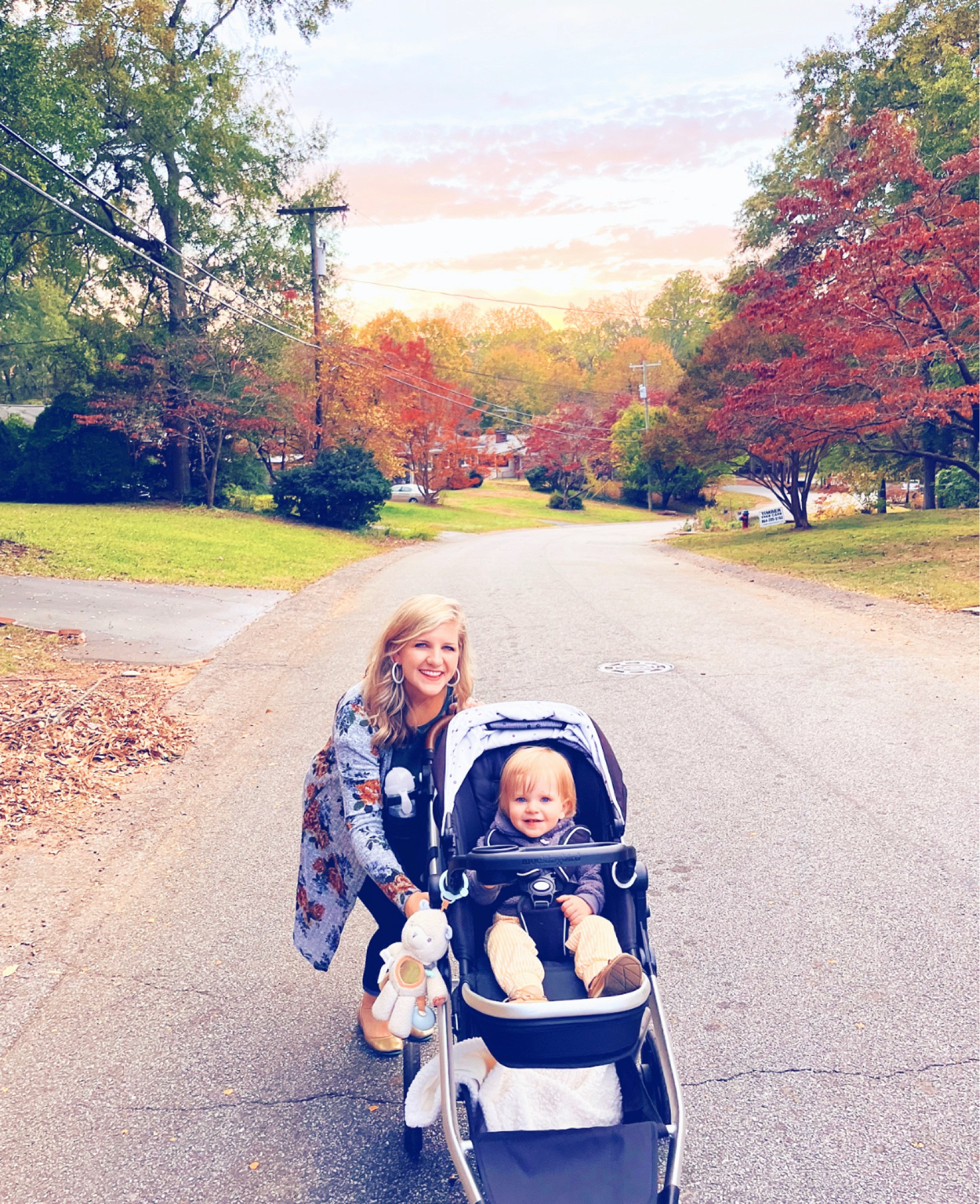 God was really showing off tonight - between the sunset and the beautiful trees in our neighborhood this time of year! 🍂🌳✨🌅🍁🍃

#LTKSeasonal #LTKbaby #LTKfamily