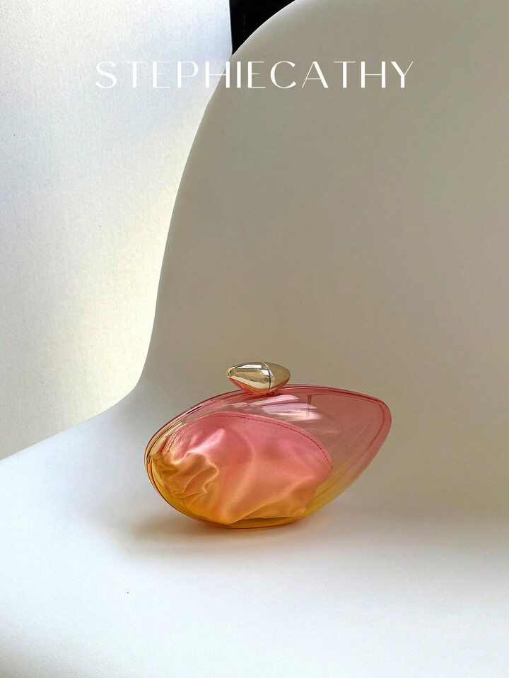 STEPHIECATHY CEZIRA Fashionable Transparent Acrylic Clutch For Women Luxury Gradient Color Magnet... | SHEIN