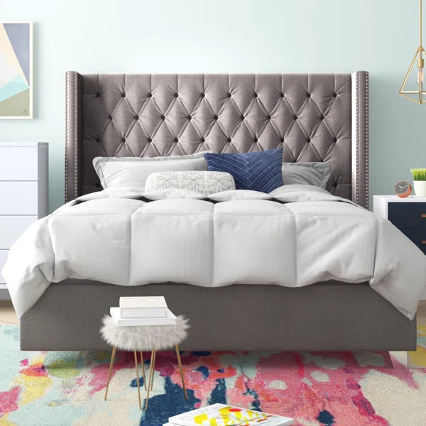 Jennie Tufted Upholstered Low Profile Platform Bed | Wayfair North America