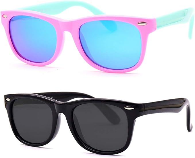JUSLINK Toddler Sunglasses, Flexible Kids Polarized Sunglasses for Girls Boys and Baby Age 2 to 1... | Amazon (US)