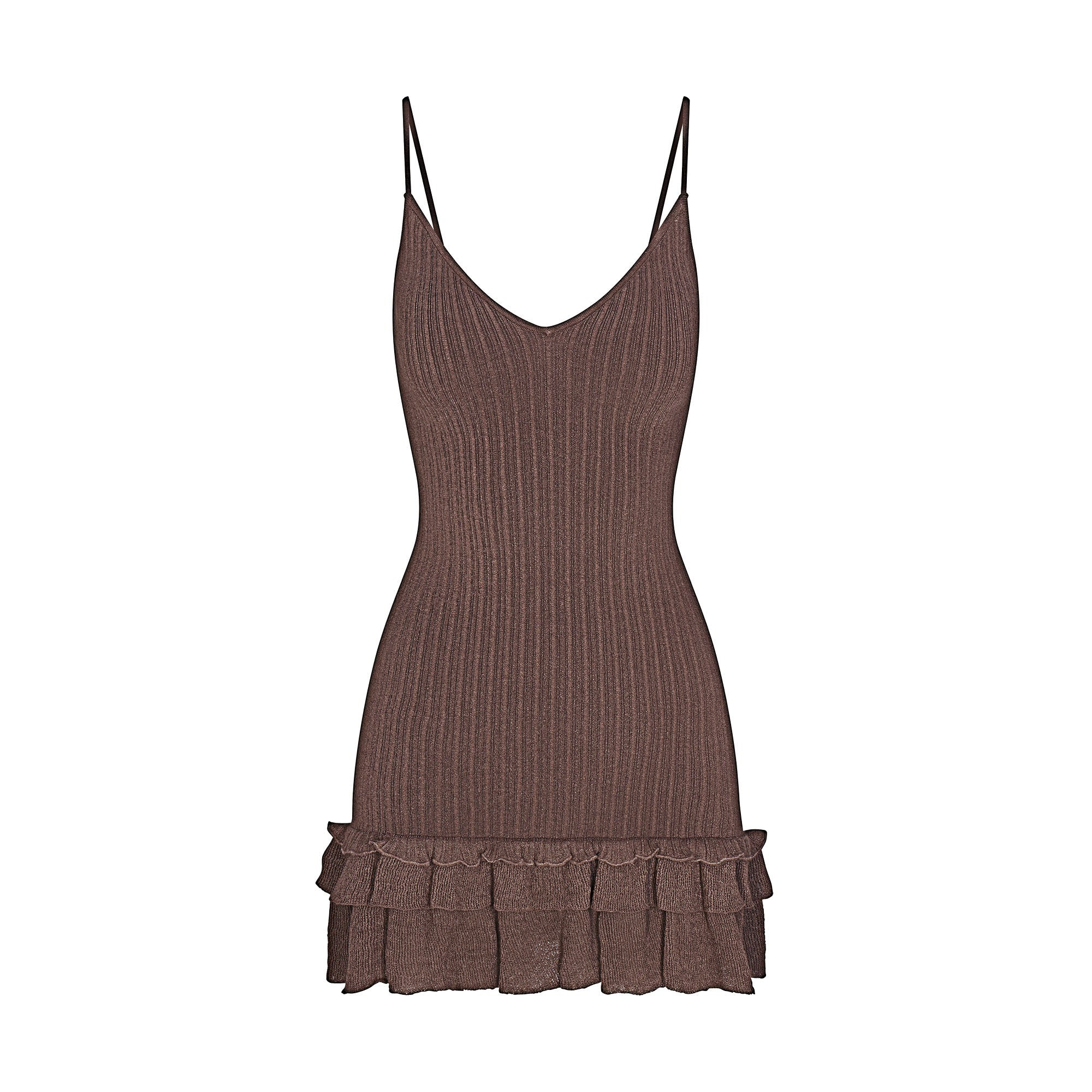 SHEER KNIT RUFFLE DRESS | AMETHYST | SKIMS | SKIMS (US)