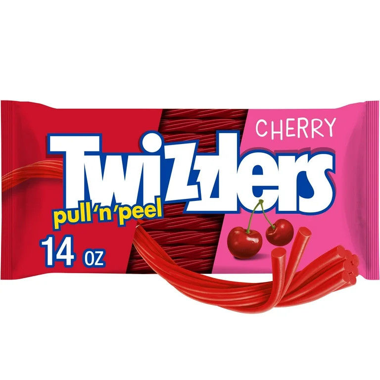 Twizzlers Pull 'N' Peel Cherry Flavored Licorice Style Chewy Candy, Bag 14 oz | Walmart (US)