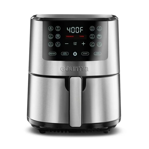 Gourmia 4-Quart Sleek and Durable Stainless Steel Digital Air Fryer | Walmart (US)