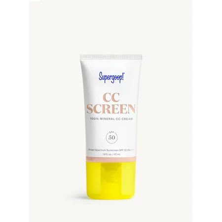 Supergoop! CC Screen - SPF 50 100% Mineral Color-Corrector & Broad Spectrum Sunscreen - Tinted Moist | Walmart (US)