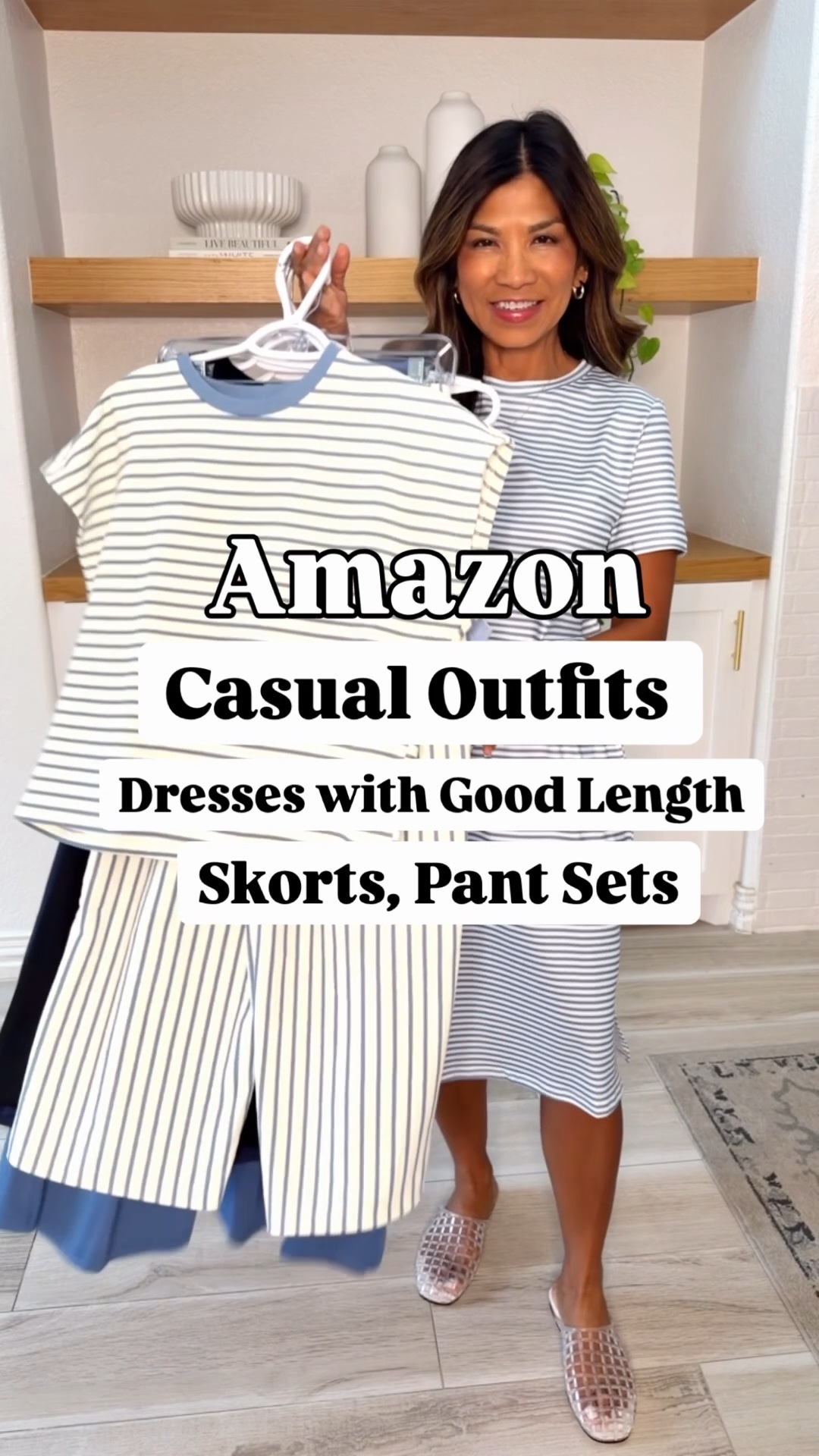 I’m 5’2” 118#ish for reference 
Wearing small in all of these dresses, skirts, pant sets tts.
All shoes tts(jelly shoes so cute and trending).
Sam Edelman slides tts(air Sandlas)-I linked exact and very similar pair which I also have. 
100% recommend these—-all so good! 
Casual outfits, Amazon finds, spring outfits, summer outfits, vacation outfits, over 50 style, midlife fashion, petite fashion,midlife fashion, affordable fashion, fashion over40 

#LTKPetite #LTKTravel #LTKOver40