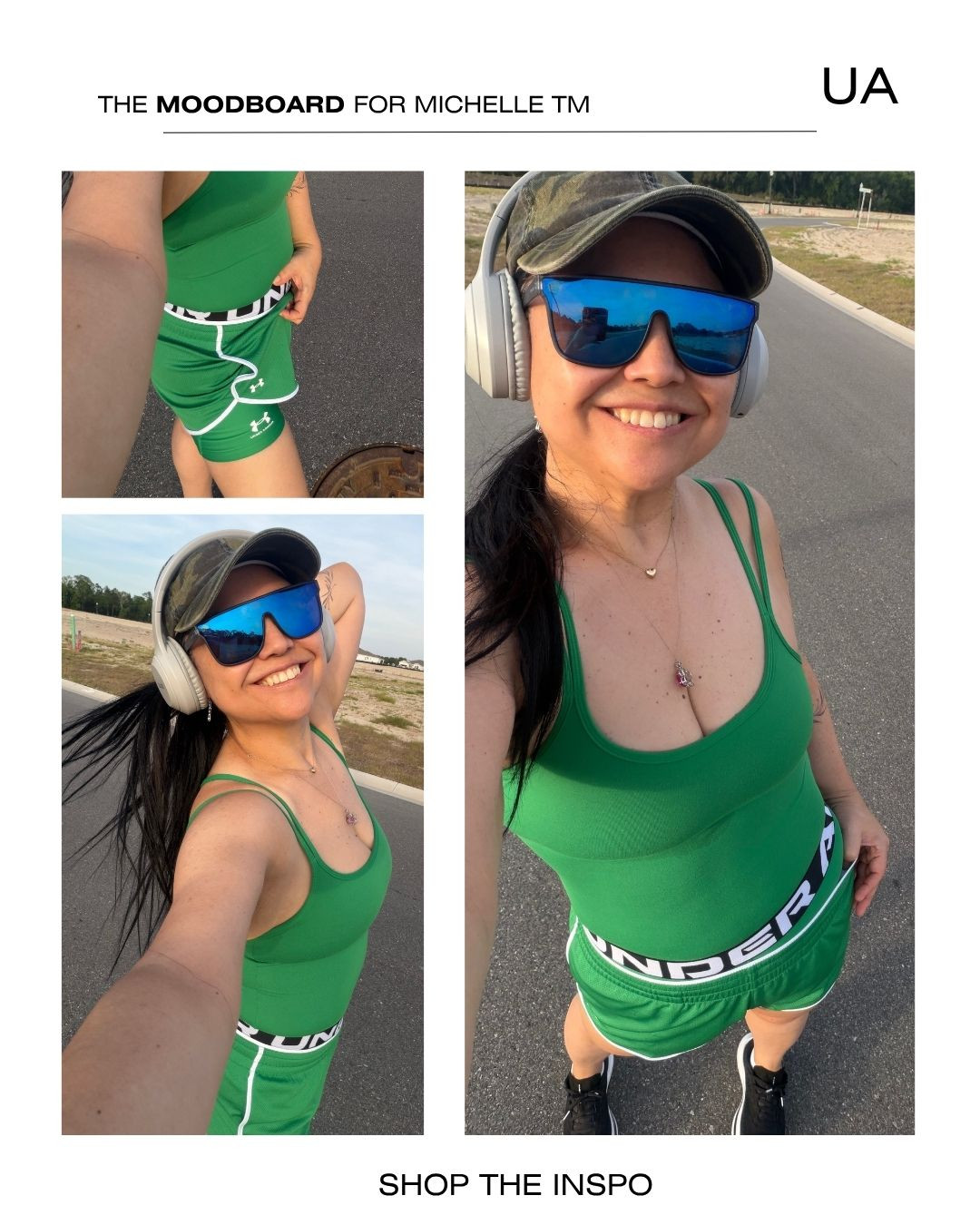 Everything is pretty solid and easy to wear. The UA gear is comfortable and built well for workouts, the shoes are light and good for running, the socks do their job without slipping, the sunglasses are stylish and practical, and the tee is a simple casual piece. Overall, just reliable basics that get the job done.
IG: 
@michellemc8
#WorkoutGear #Athleisure #RunningEssentials #EverydayBasics #ActiveLifestyle 

 #LTKootd #LTKfitnessgoals #LTKActive