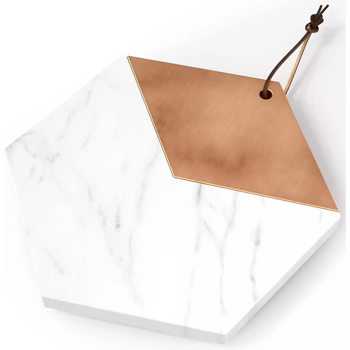 American Atelier Marble & Copper Hexagon Cutting Board and Serving Tray - 11 Inch | Target