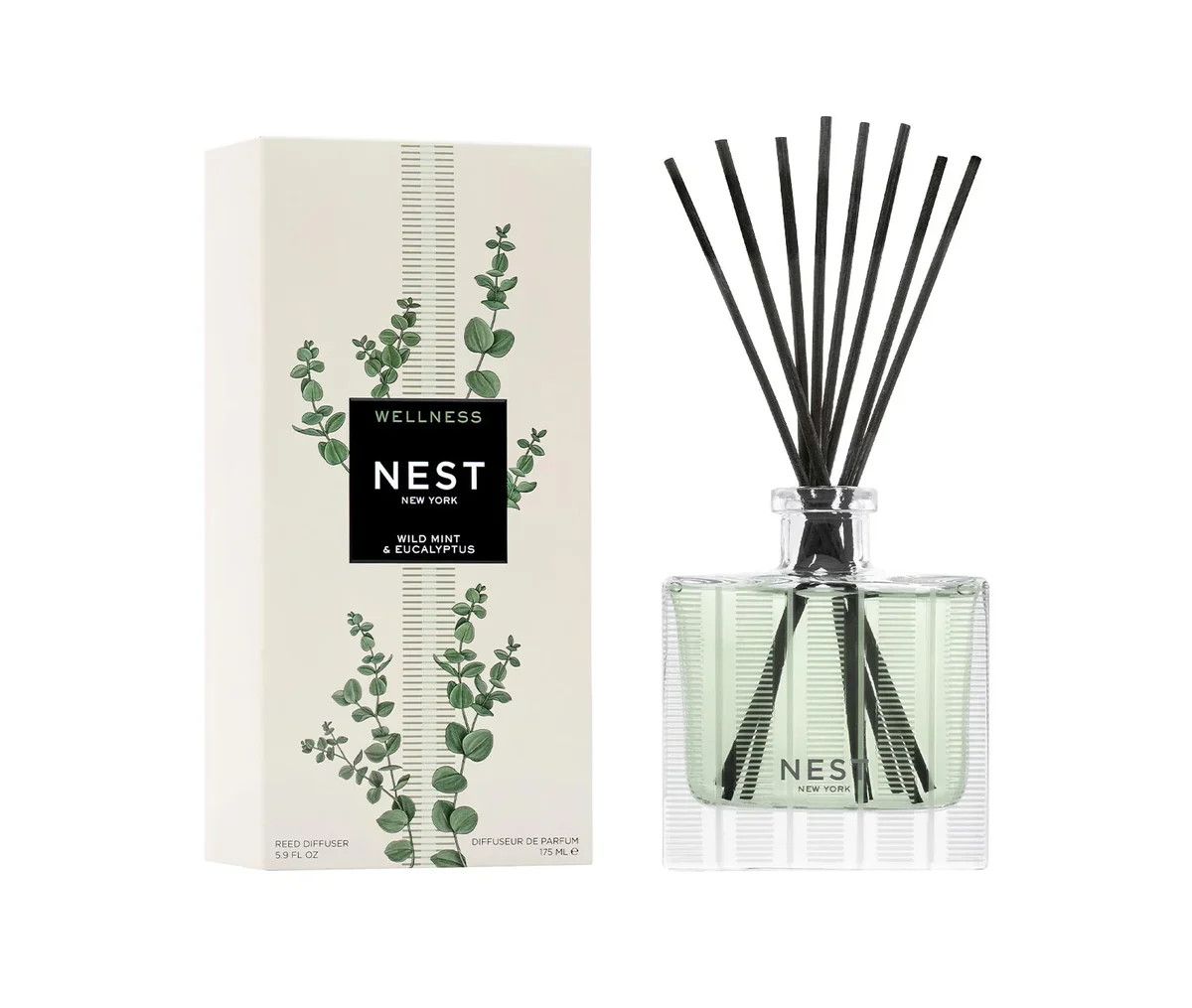 Wild Mint & Eucalyptus Reed Diffuser | NEST Fragrances