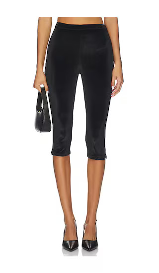 Shreya Velvet Capri in Black | Revolve Clothing (Global)
