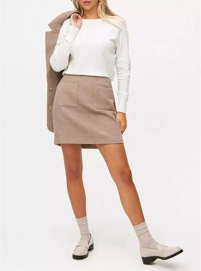 Buy Neutral Tweed Coord Mini Skirt 22 | Skirts | Tu | Tu Clothing