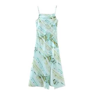 Spaghetti Strap Tie-Dyed A-Line Dress | YesStyle Global