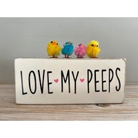 Love My Peeps Easter Decor, Wood Sign | Etsy (US)