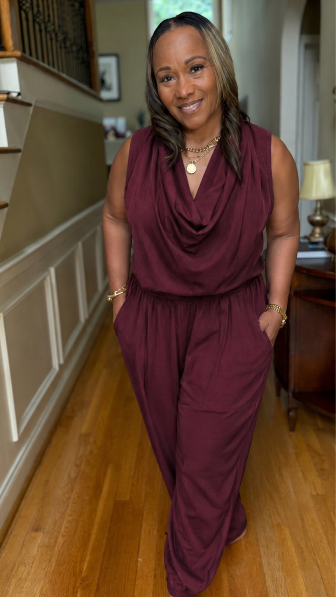 Vacation-ready style without sacrificing comfort. This flowy SHEIN jumpsuit is lightweight, flattering, and easy to dress up or down. Perfect for brunch, date night, vacation dinners, or summer events. Just add gold accessories and sandals for an effortless chic look.

#LTKStyle #SHEINFashion #VacationStyle #Over50Fashion #MidSizeStyle #SummerOutfit

#LTKSeasonal