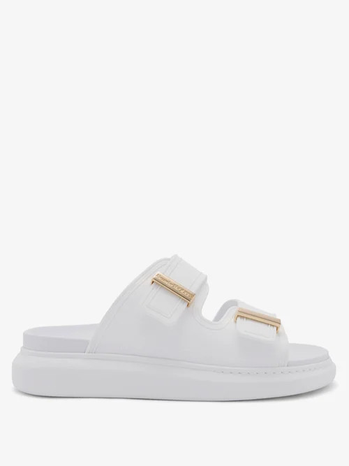 Alexander Mcqueen - Hybrid Double-strap Rubber Slides - Womens - White | Matches (US)