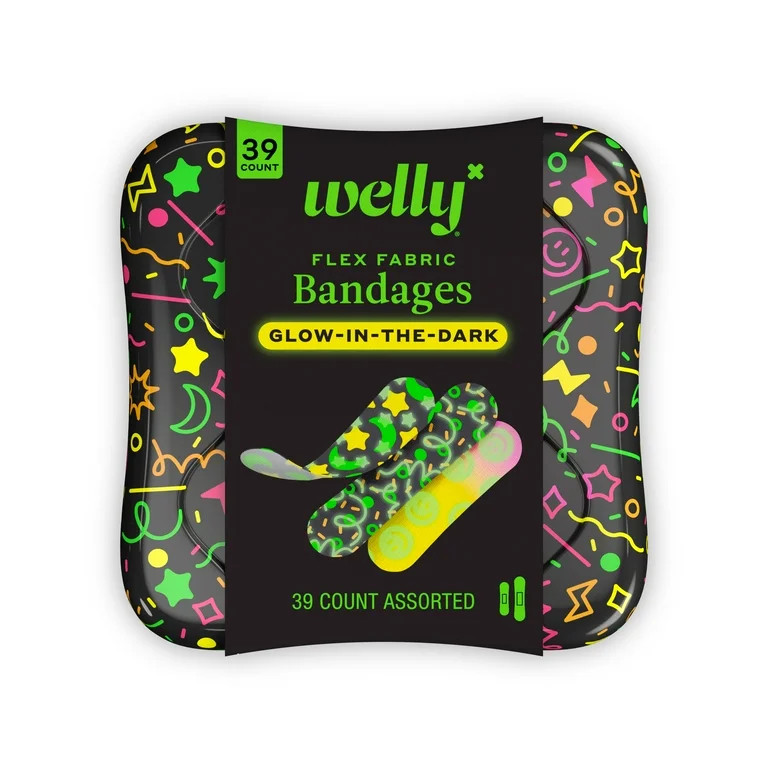 Welly Glow in the Dark Flex Fabric Bandages, 39 Count | Walmart (US)
