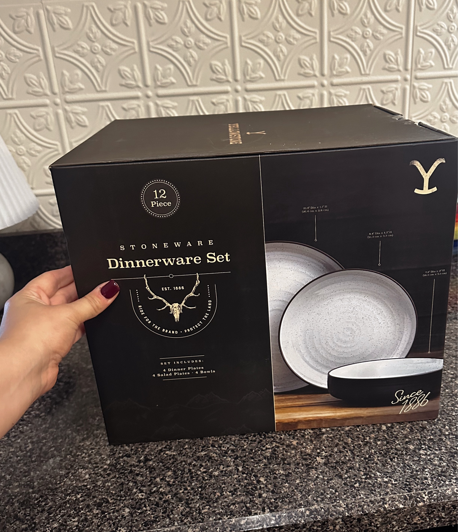 The prettiest set of plates + bowls! 🖤 Yellowstone dinner plates + dinner bowls + kitchen finds + Walmart finds

#LTKFallSale #LTKHome #LTKFindsUnder50