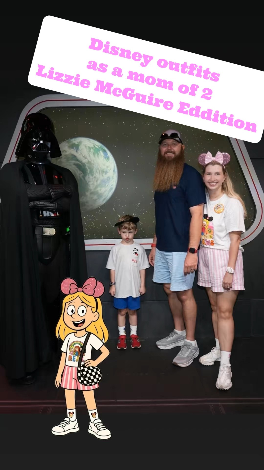 What I wore to Disneyland Lizzie McGuire edition! #disney #disneymomoutfit #disneymom #disneystyle #disneyoutfit 