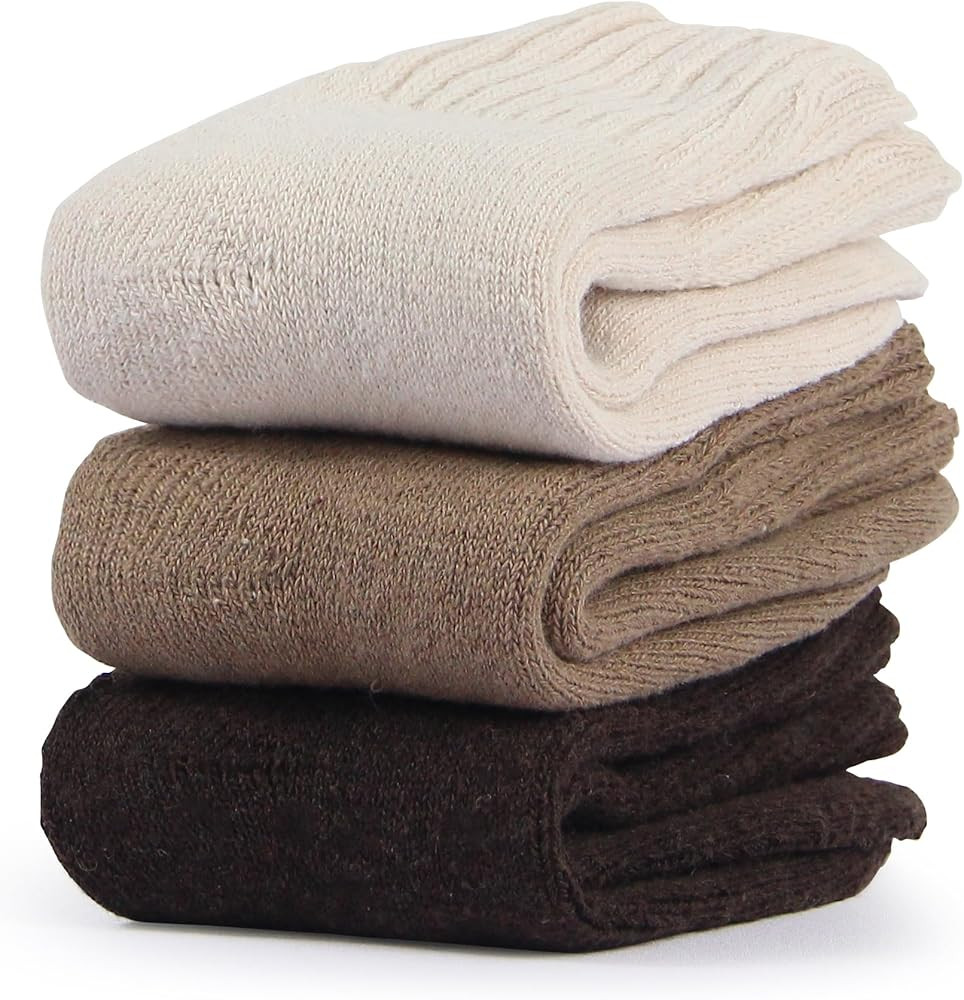 BenSorts Women's Winter Boots Socks Thick Warm Cozy Crew Socks Solid Color Gifts | Amazon (US)