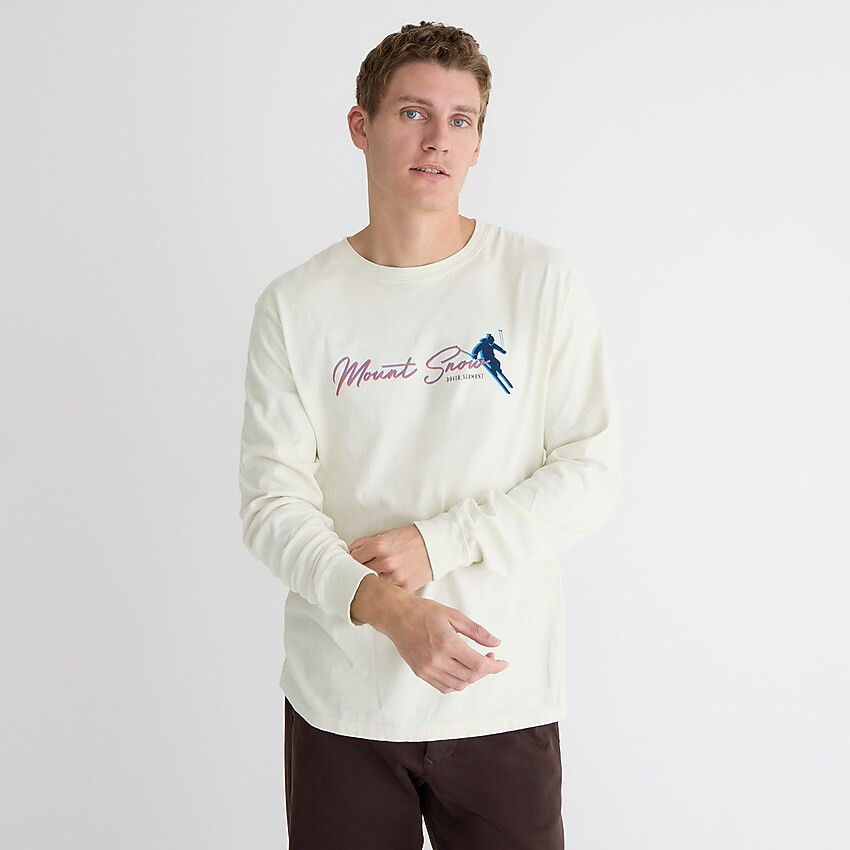 Mount Snow X J.Crew made-in-the-USA long-sleeve graphic T-shirt | J. Crew US