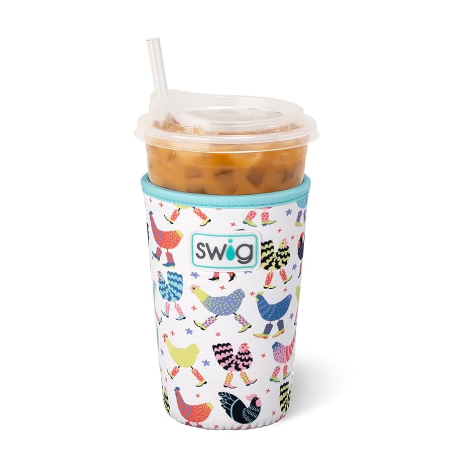 Swig Life Medium Iced Cup Coolie, Standard 22oz Iced Coffee Cup Insulator Sleeve with Handle, Neo... | Amazon (US)