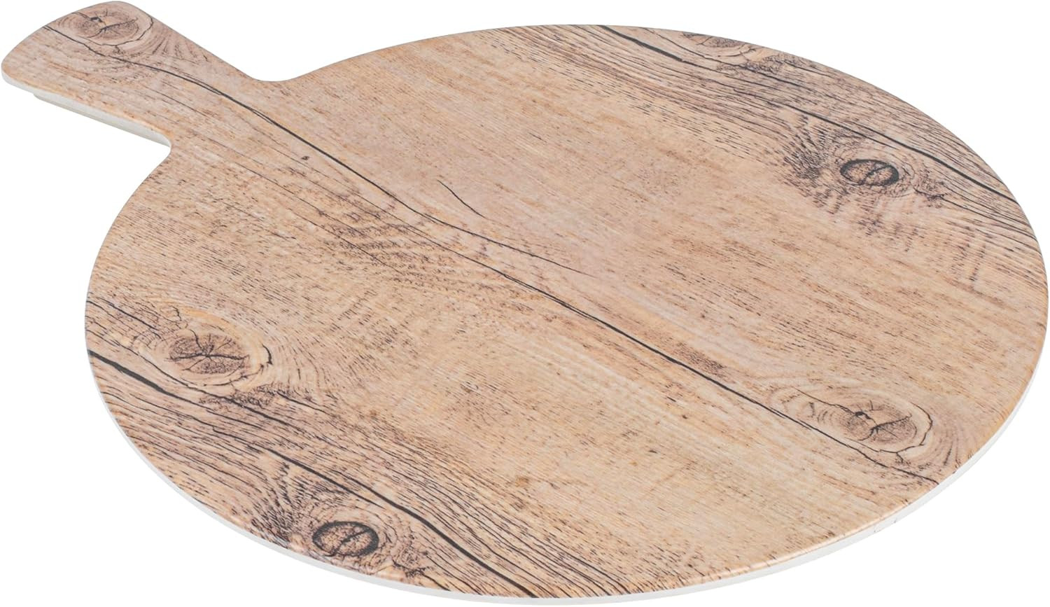 Restaurantware-16.5 Inch x 12.5 Inch Serving Board, 1 With Handle Cheese Platter Board - Round, L... | Amazon (US)