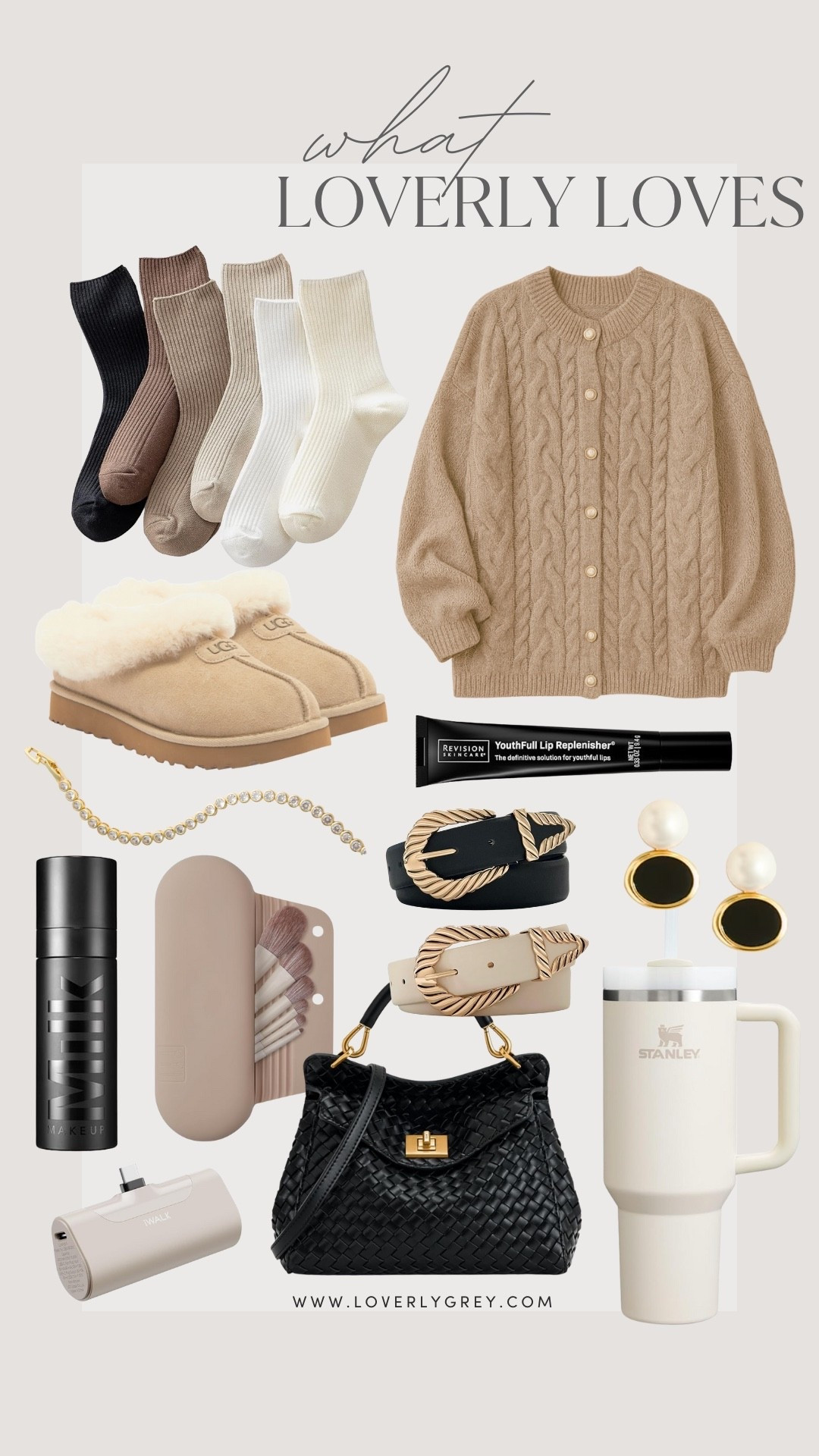 Some recent neutral finds I’m loving! I just ordered that cable-knit oversized sweater & those socks from Amazon! Some of my favorite beauty products also are linked!

Loverly Grey, Amazon, fall fashion, oversized cardigan, ankle socks, tall socks, Ugg slippers, revision lip, jewelry, belt, Stanley, black purse 

#LTKStyleTip #LTKSeasonal #LTKBeauty