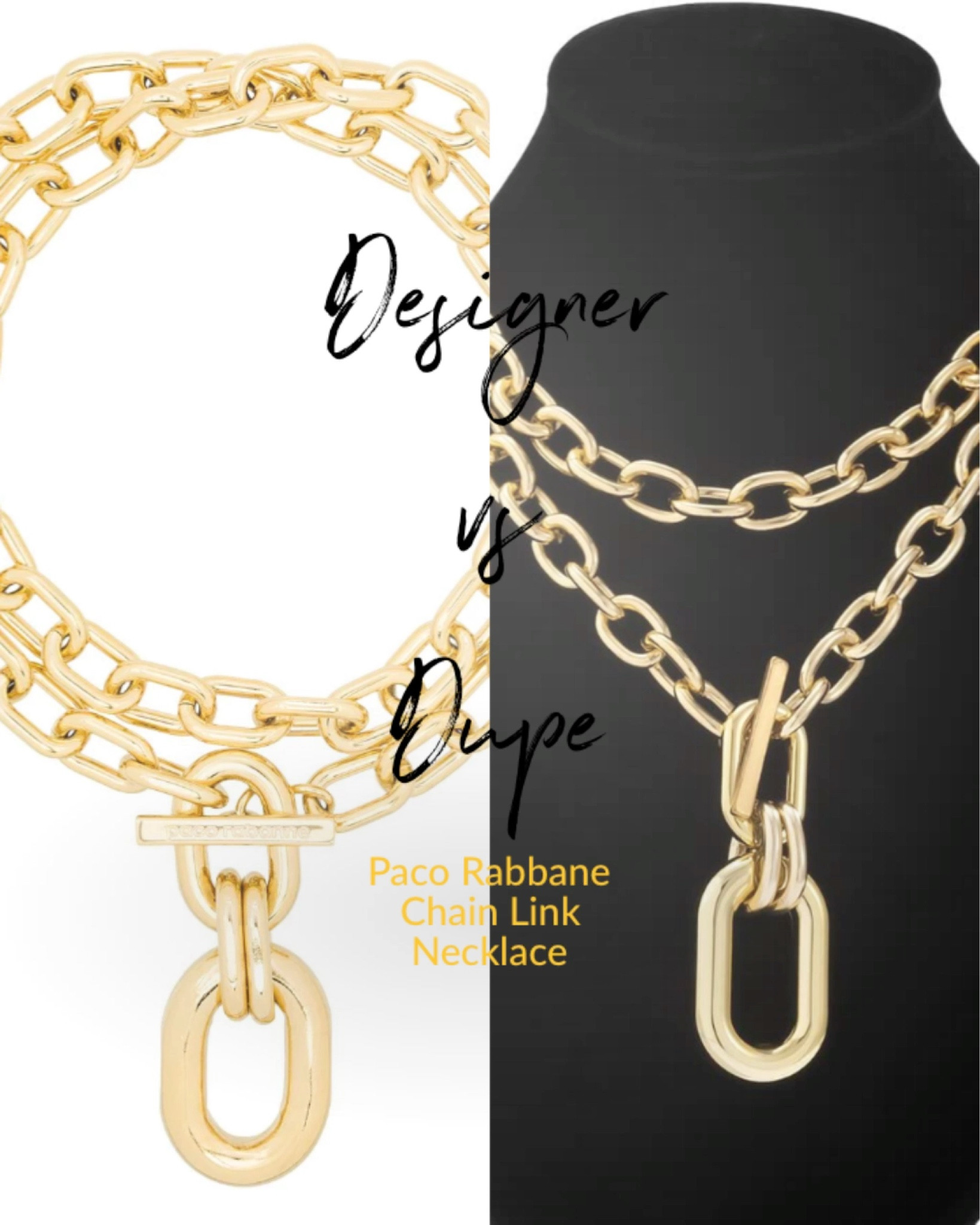 Chain Link Necklace in Gold - Rabanne
