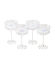 Set Of 4 Luster Coupe Glass | TJ Maxx