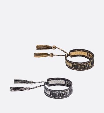 J'Adior Bracelet Set Gold-Tone and Silver-Tone Metallic Cotton | Dior Beauty (US)