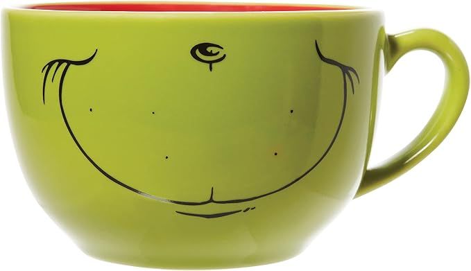 Department 56 Dr. Seuss The Grinch Faces Smile and Frown Coffee Latte Mug, 20 Ounce, Green | Amazon (US)