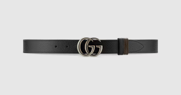 Gucci GG Marmont reversible thin belt | Gucci (US)