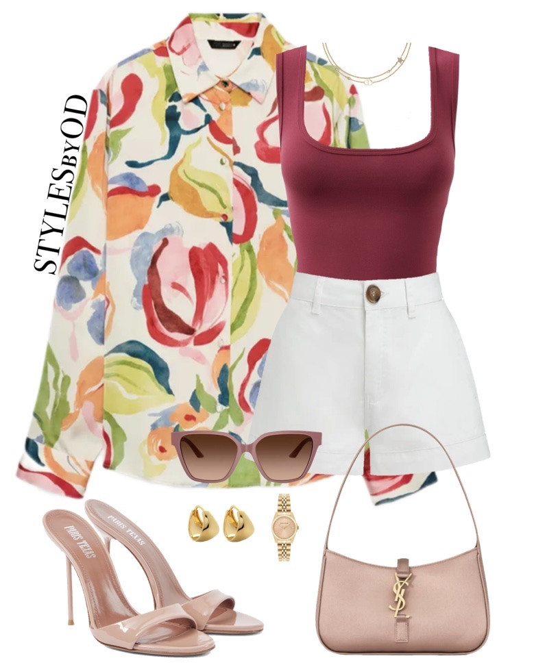 The perfect late spring/ summer outfit🌺 By pulling single colors from a busy print and repeating it in your accessories and base layer, you create a cohesive look that feels high-fashion rather than overwhelming✨

#LTKstyletip #LTKfashion #SummerOutfit #VacationOutfit
summer outfits, vacation outfits, colorful outfit

#LTKstyletip #LTKsummer #LTKspring