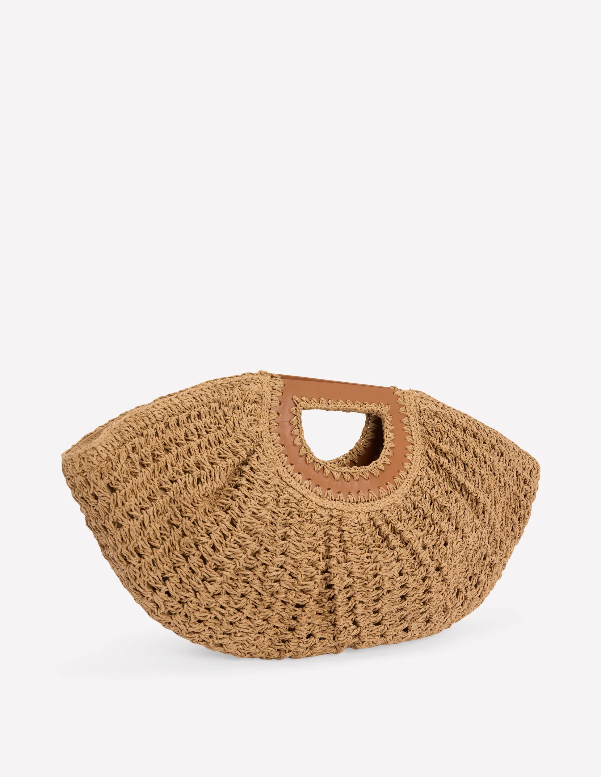Raffia Moon Clutch-Natural Raffia | Boden (US)