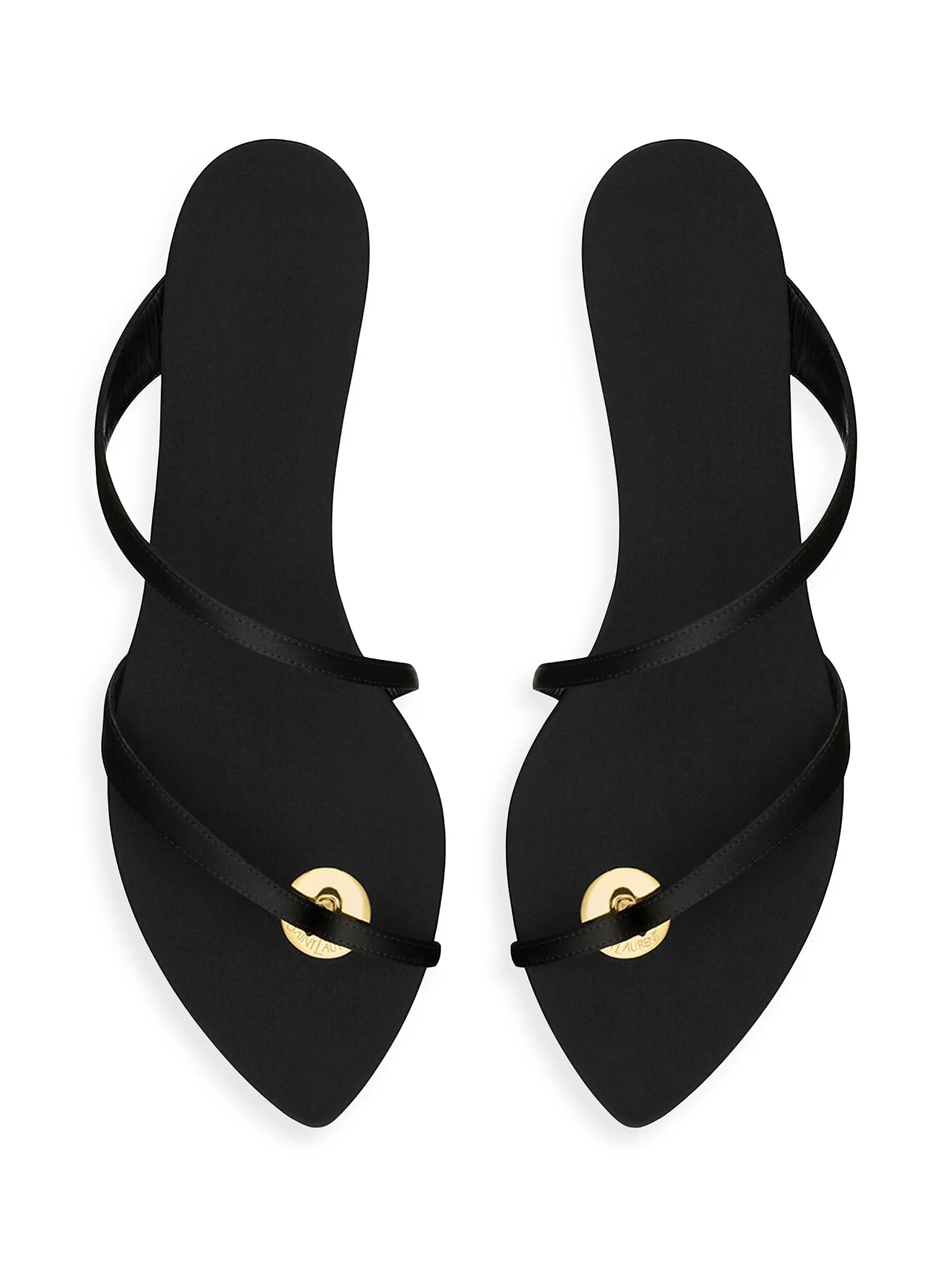 Tanger Slides in Satin Crepe | Saks Fifth Avenue