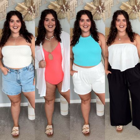 Aerie try on haul for Summer coastal beach vacation outfits 🌊🐚🏝️ 
Wearing a size XL in all Aerie pieces. 
Denim shorts size 34
White shorts part of set size XXL
Black pants size XXL

#LTKPlusSize #LTKSeasonal #LTKStyleTip