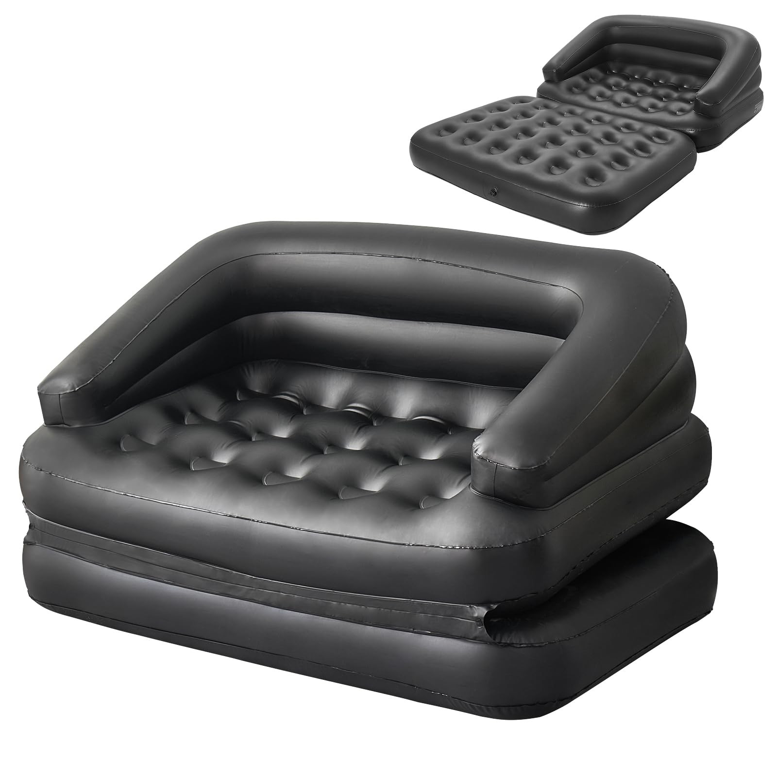 RAPTAVIS Inflatable Sofa Bed for Camping, Pool Float Couch Outdoor Mattress Bed with Armrest, Ful... | Amazon (US)