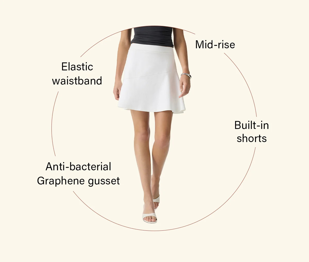 Stretch Ponte Mid Rise Pull-on Skirt | OGLmove