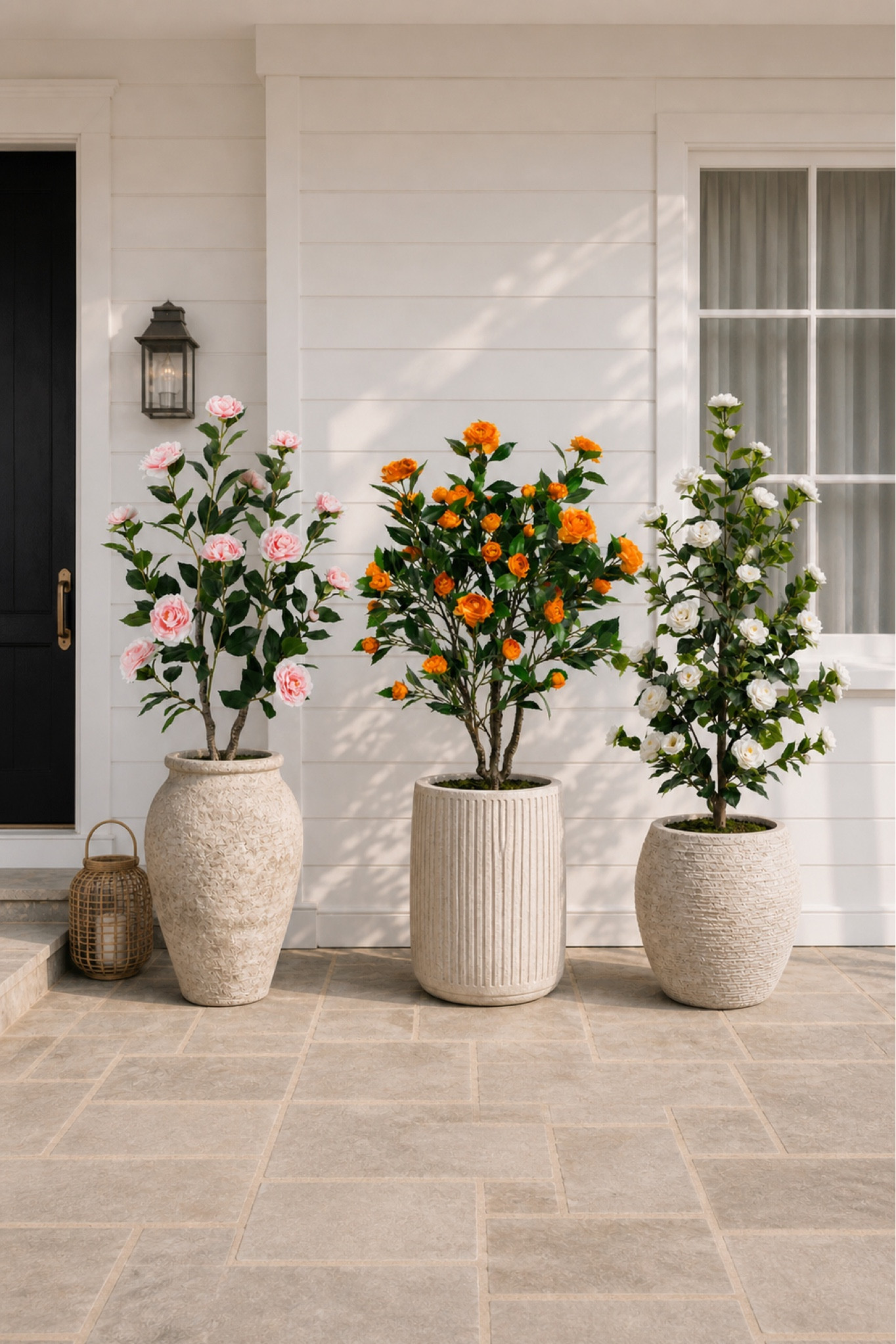 Faux flowers, faux plants, faux outdoor greenery