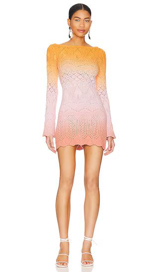 Nadalia Ombre Dress in Orange & Light Pink | Revolve Clothing (Global)