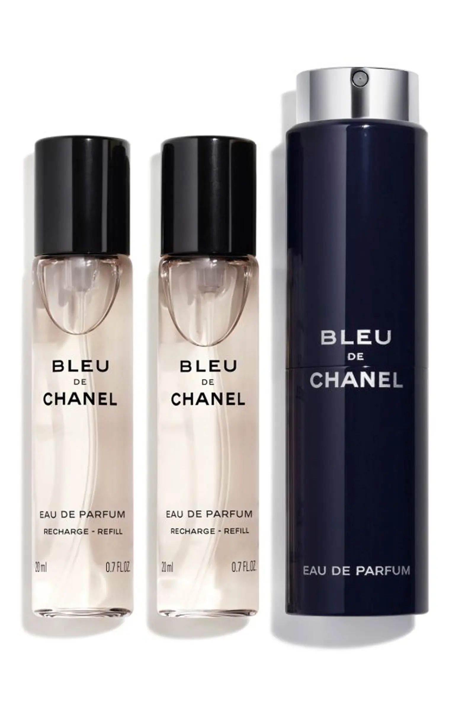 BLEU DE CHANEL EAU DE PARFUM POUR HOMME Refillable Travel Spray Set | Nordstrom