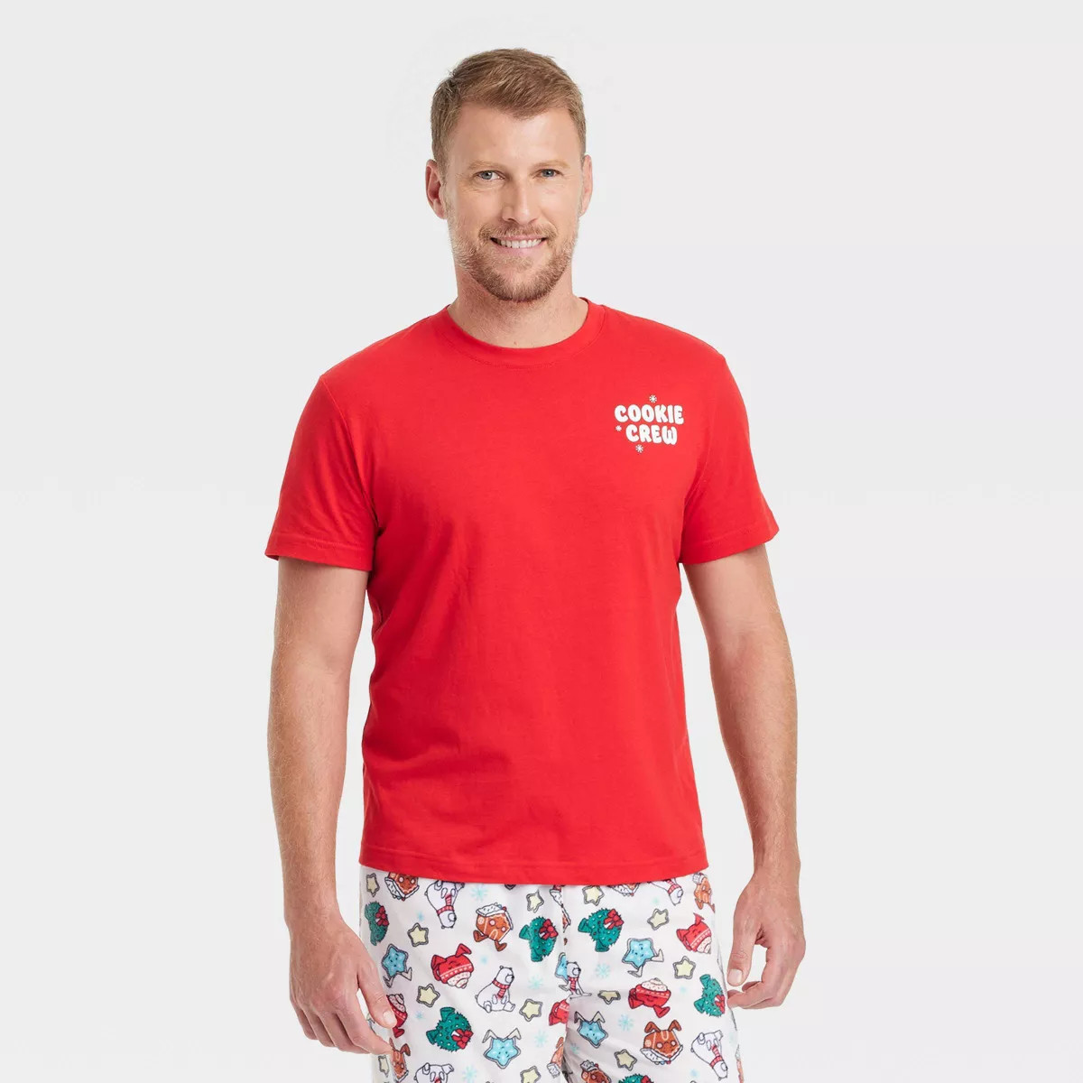 Men's "Cookie Crew" Holiday Matching Family Pajama T-Shirt - Wondershop™ Red XL | Target