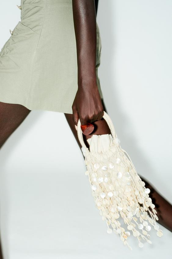 PEARLESCENT APPLIQUÉ HANDBAG | Zara UK