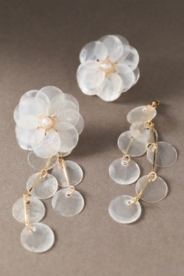 Iridescent Blooming Drop Earrings | Anthropologie (US)