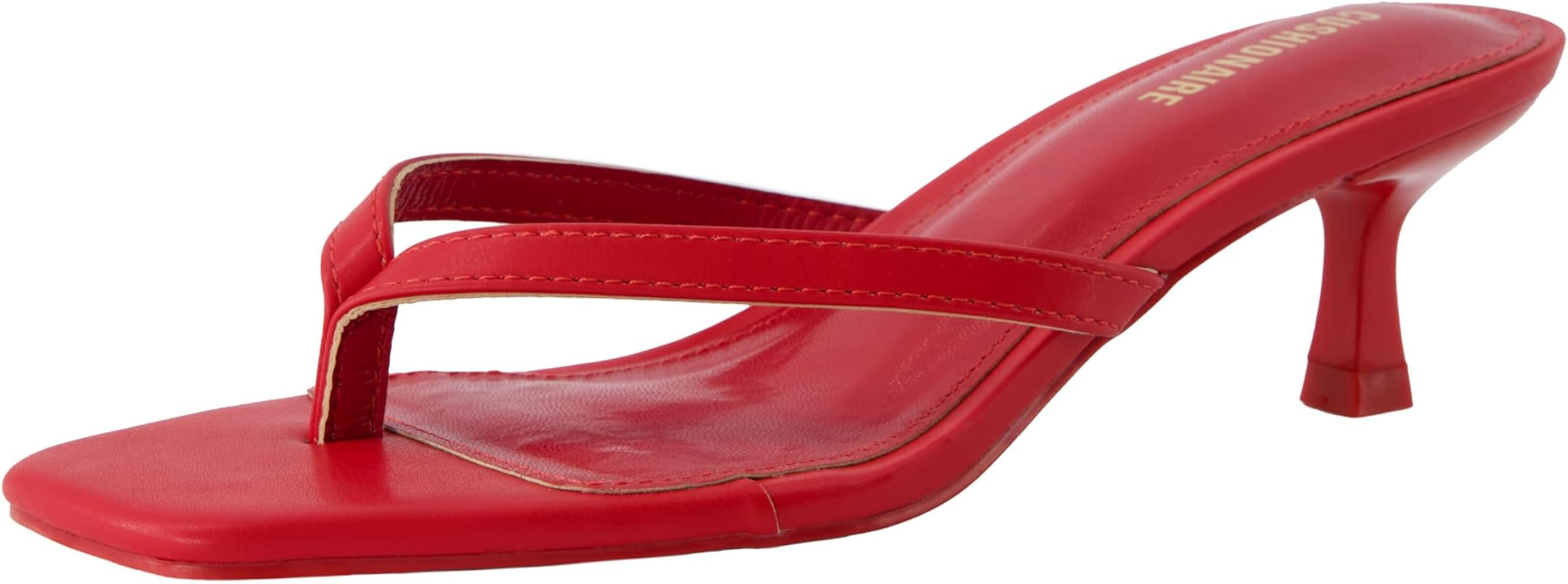 CUSHIONAIRE Women's Miami Kitten heel thong sandals +Memory Foam, Wide Widths Available | Amazon (US)