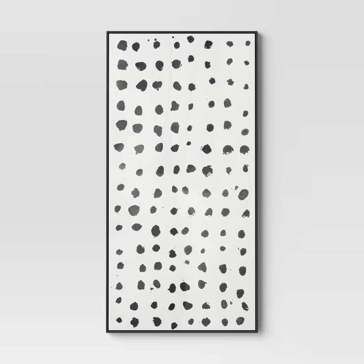 47" x 24" Dots Framed Canvas Black - Threshold™ | Target