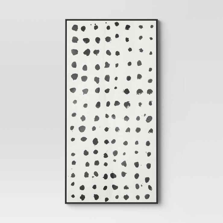 47" x 24" Dots Framed Canvas Black - Threshold™ | Target