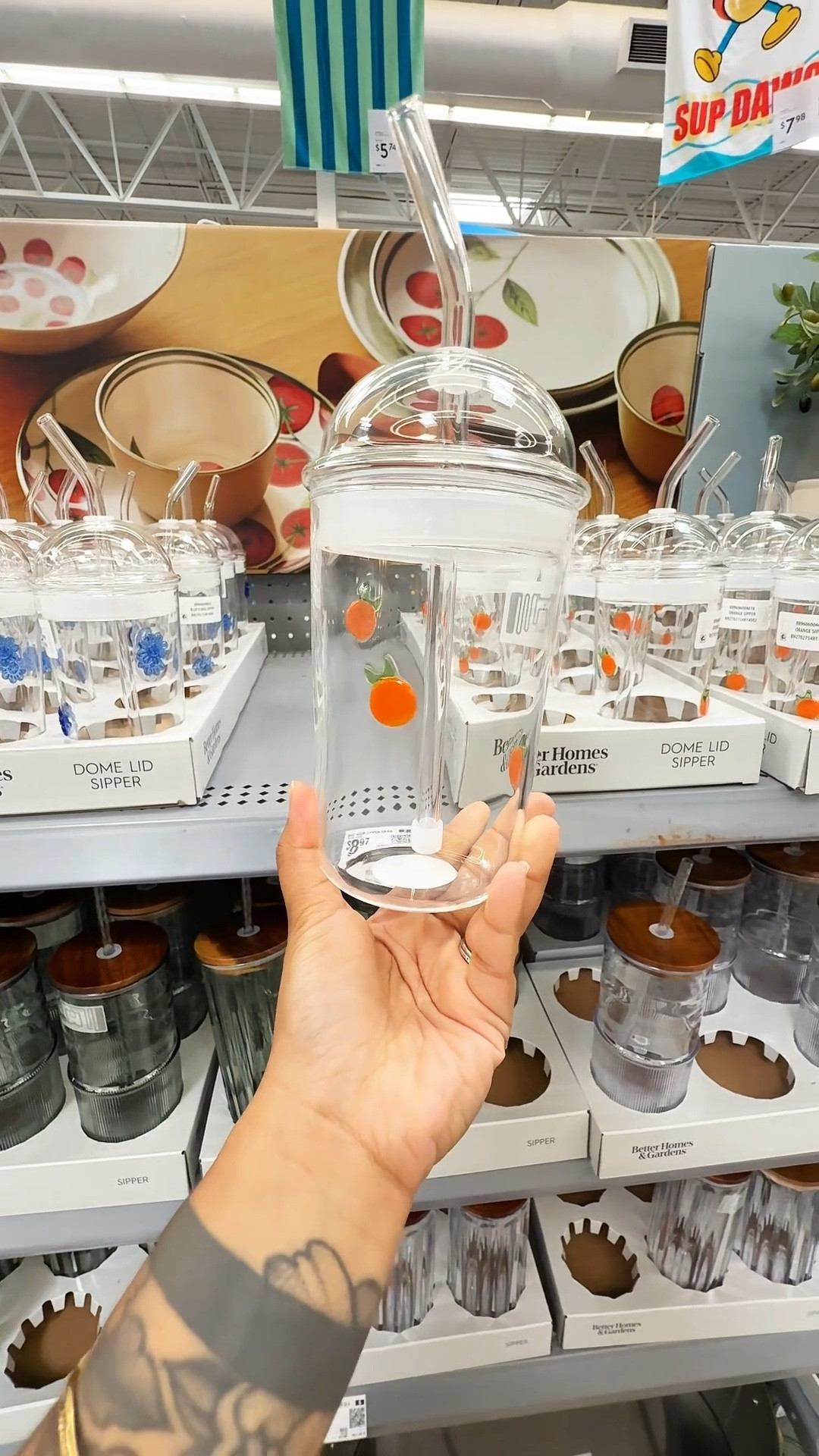 Walmart home finds that look way more expensive than they are 🤍🍊💙

Obsessed with these glassware pieces lately—ribbed glass tumblers, a matching glass pitcher, and the cutest drinkware with dome lids + glass straws (the orange and blue floral details are EVERYTHING).

Perfect for spring hosting, summer drinks, or just making your everyday iced coffee feel a little more elevated.

Affordable home decor + functional kitchen finds like this are my favorite kind of upgrade.

#walmarthome #glassware #kitchenfinds #affordablehome #summerhosting #drinkware #homedecorfinds #walmartfinds

#LTKSeasonal #LTKHome #LTKSaleAlert
