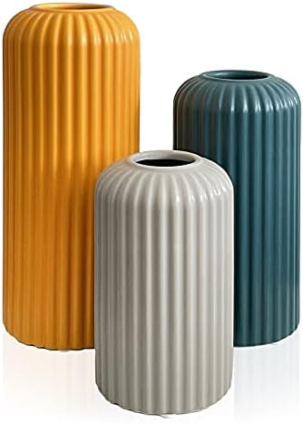 Amazon.com: Rumi Décor Modern Ceramic Vases for Decor - Living Room Decor, Coffee Table Decor, H... | Amazon (US)