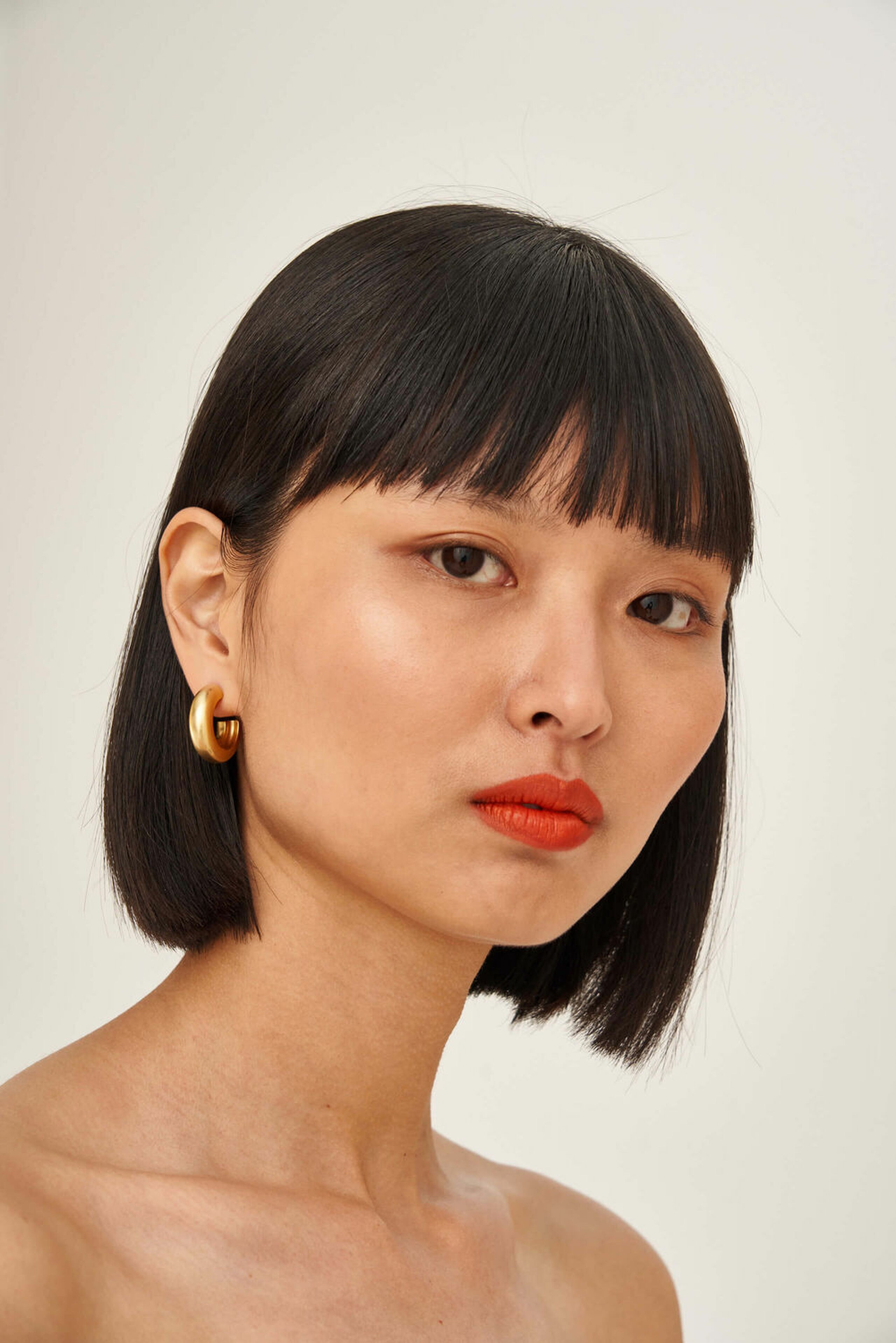 Oroton Reis Worn Gold Hoops | Oroton